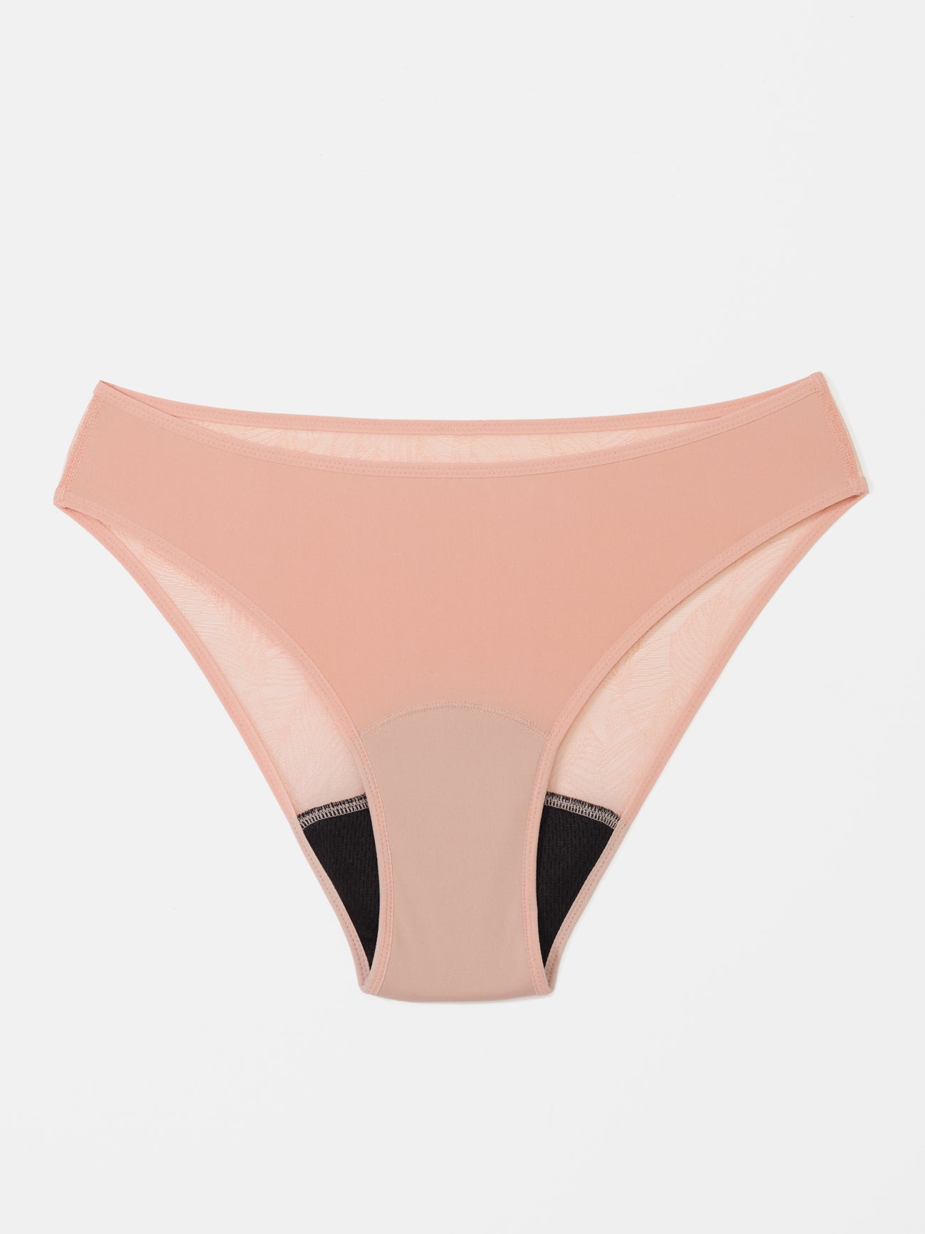 Lace Brief - Recycled Nylon - Coral