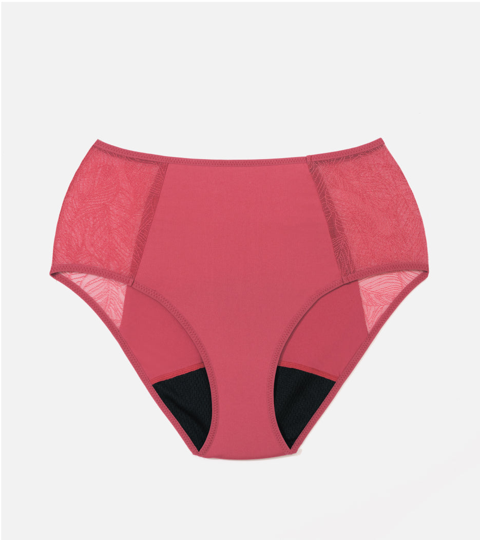 Lace High-Waist - Recycled Nylon - Raspberry