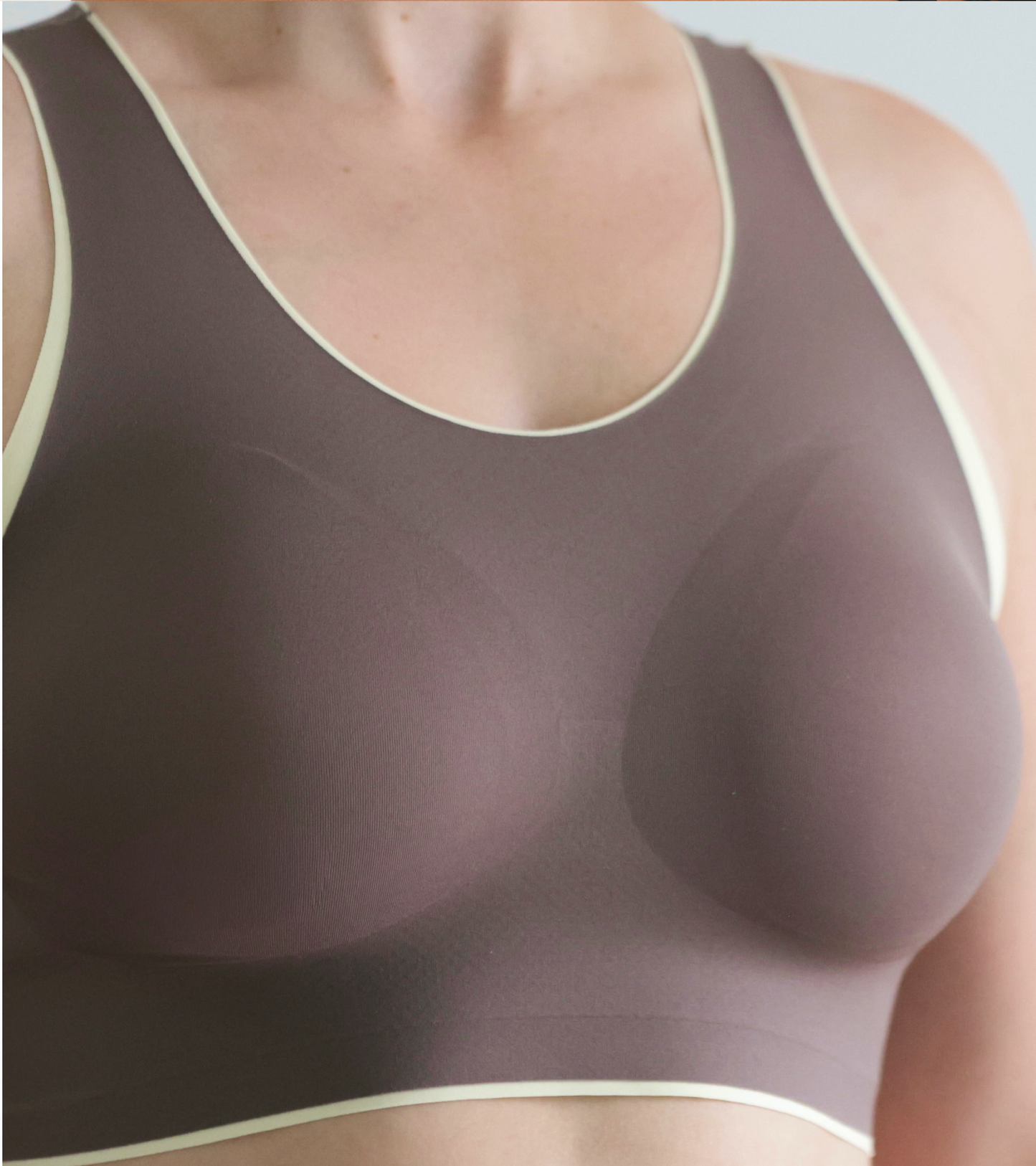 Sports Bra - Brown & Yellow
